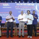 Dr. Arjun K.receiving best paper award inPhysics in Kerala Science Congress 2025.