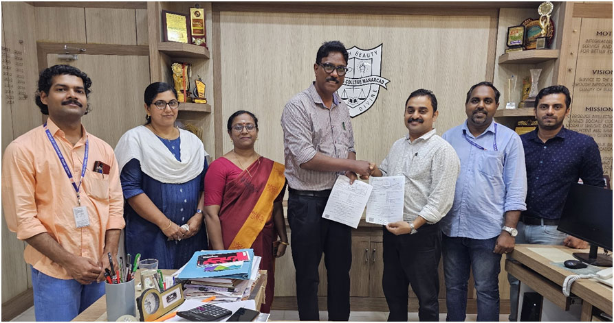 MoU signed with St. Mary’s College, Manarcaud on 08/04/2025for joint research projects and academic program